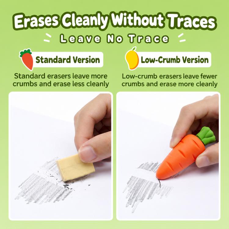10 PCS/Pack Cute Creative Cartoon Fruit-Shaped Jumbo Eraser