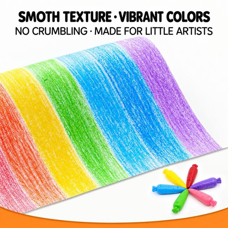 Color crayon strokes on paper showing smooth rainbow blending with multiple crayons