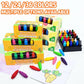 Carrot crayon multipack with 12/24/36 color boxes and loose crayons on paper