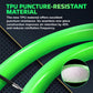 Green TPU inner tube close-up showing puncture-resistant material surface