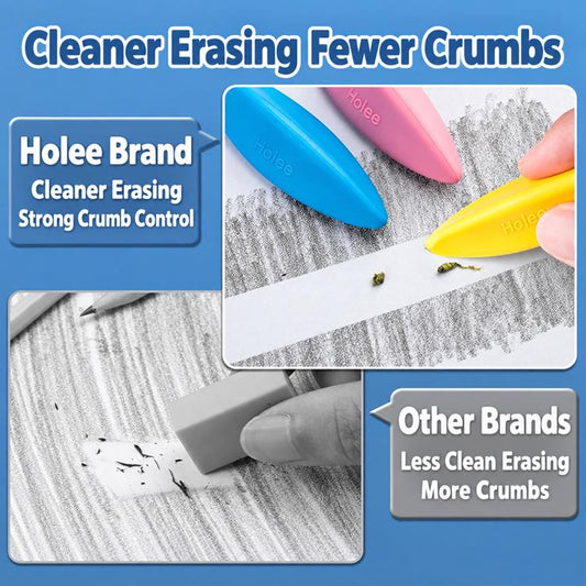 Holee 4 PCS/Box Dust-Free Eraser, Creative Rhombus Eraser