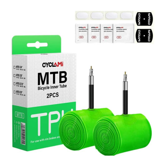 CYCLAMi 2 PCS/Box Ultralight TPU Inner Tube for Mountain Bikes, MTB26, MTB27.5, MTB29