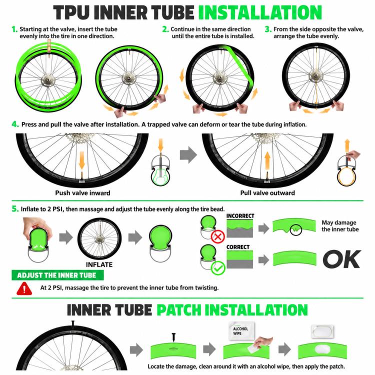 TPU inner tube installation steps and inner tube patch installation guide