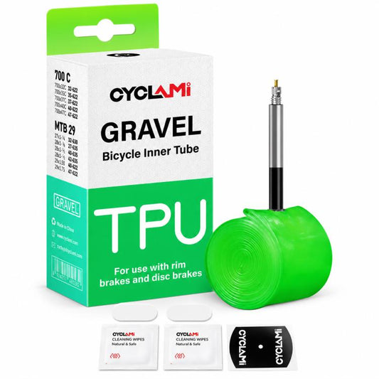 CYCLAMi Ultralight TPU Inner Tube for Gravel Bikes, 46g-FV45mm, 46g-FV65mm
