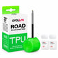 CYCLAMi road bike TPU inner tube, green coil with valve and cleaning wipe cards
