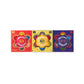 Six-in-one pocket crayons box set, three color-coded packages in a single row