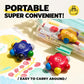 Portable pocket crayons with zip pouch and three flower-shaped crayon tools