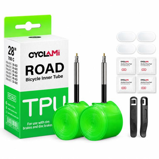 CYCLAMi 2 PCS/Box Ultralight TPU Inner Tube for Road Bikes, 30g-FV45mm, 30g-FV65mm, 30g-FV85mm