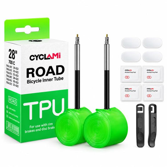 CYCLAMi 2 PCS/Box Ultralight TPU Inner Tube for Road Bikes, 30g-FV45mm, 30g-FV65mm, 30g-FV85mm