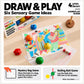 Children's tactile color crayon set with six crayons and drawing sheets