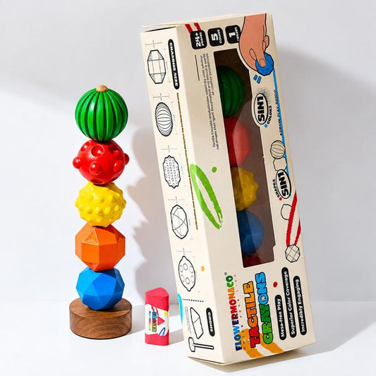 FLOWER MONACO Children Color Tactile Crayons Oil Pastels Educational Drawing Toys