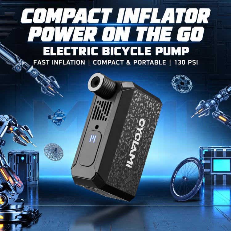 CYCLAMi AM6mini Portable Electric Inflator Pump for MTB & Road Bikes, AM6mini