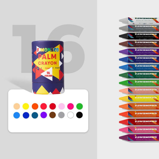 FLOWER MONACO Children Palm Smooth Crayons Oil Pastels Educational Learning Toys, 16 Colors, 24 Colors