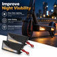Black LED side light replacement with clear lens strip and red wiring harness