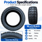 Tubeless scooter tire, 10 x 2.75-6.5, black with deep tread pattern