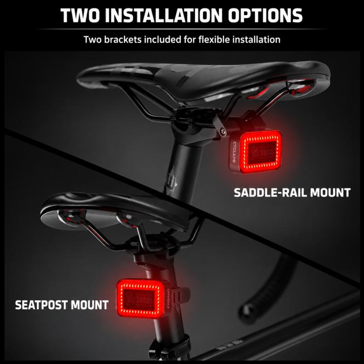 CYCLAMi RT02 Smart Bike Tail Light Brake Radar Sensing Warning Light, RT02