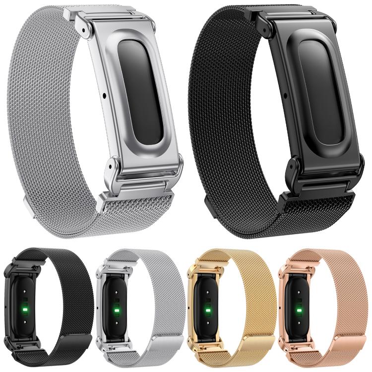 Metal Case Integrated Milanese Magnetic Watch Band, For Google Fitbit Air