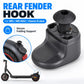 Black rear fender hook with folding support cap and threaded post