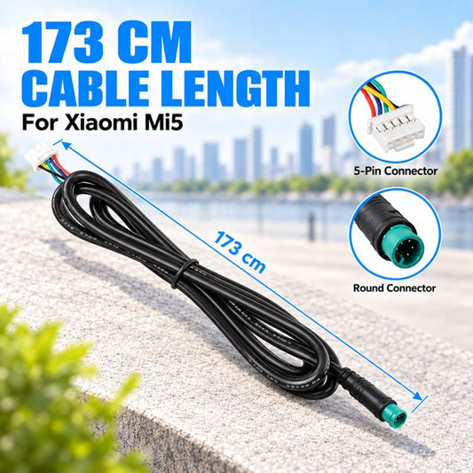 LYP4103 Electric Scooter 5 Pin Controller Connector Cable For Xiaomi MI5, 173cm
