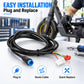 Electric scooter controller connector cable for plug-and-replace, with blue round plug and terminals