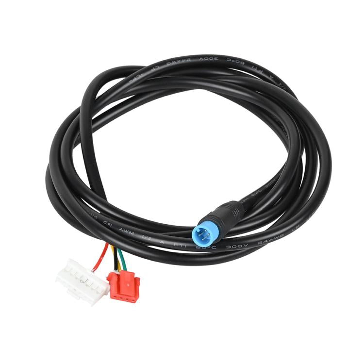 Black electric scooter controller connector cable with blue plug and red connector