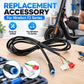 Black replacement accessory controller cable with blue connector and white/red plugs