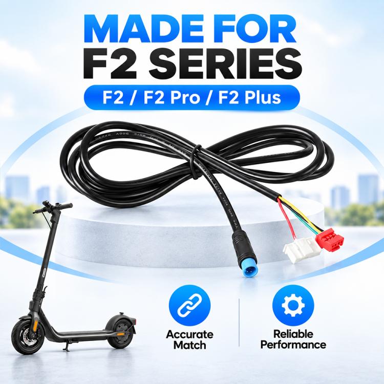 Black controller connection cable with blue 3-pin plug and red wire connector ends