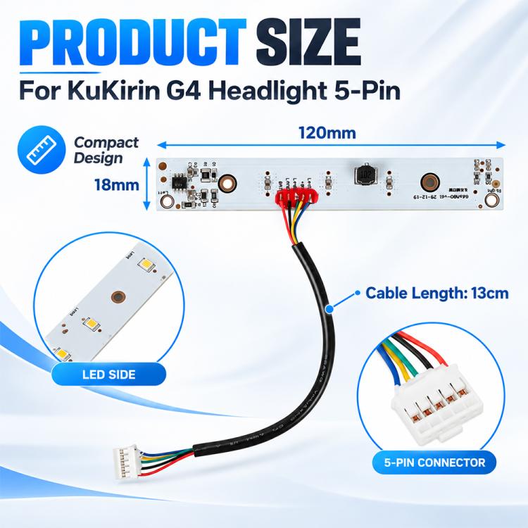 LYG2158 Electric Scooter 5 Pin Headlights For Kukirin G4