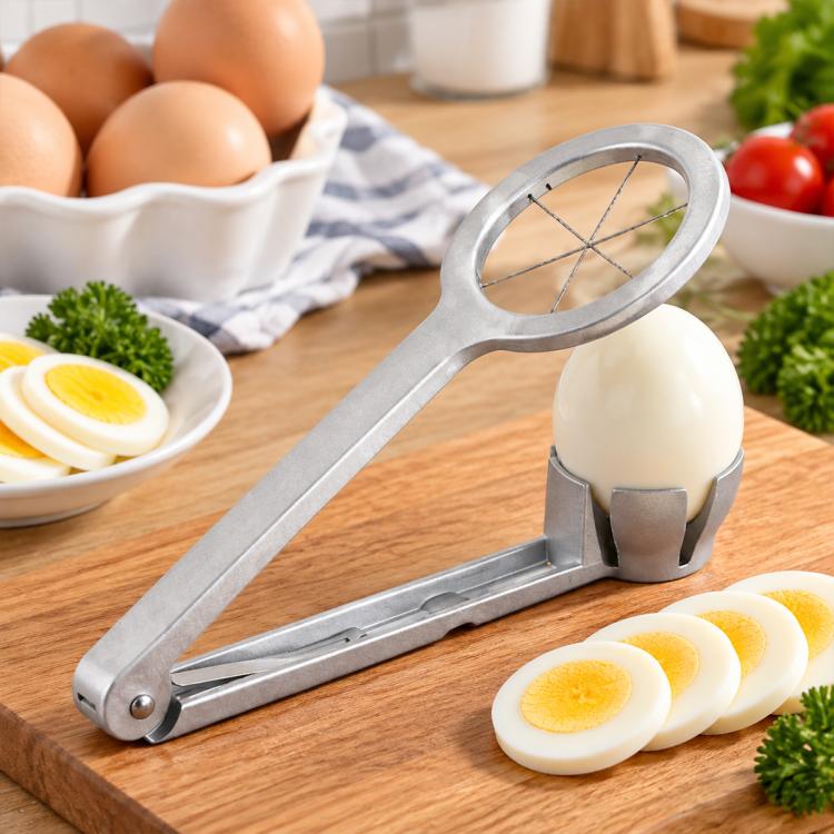 LsCook Kitchen Multi-Functional Aluminum Alloy Egg Cutter Egg Slicer