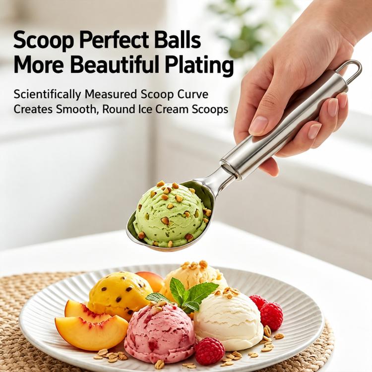 LsCook Thick 304 Stainless Steel Ice Cream Spoon
