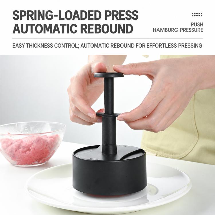 LsCook ABS Round Hamburger Patty Press Kit with 100 Baking Papers