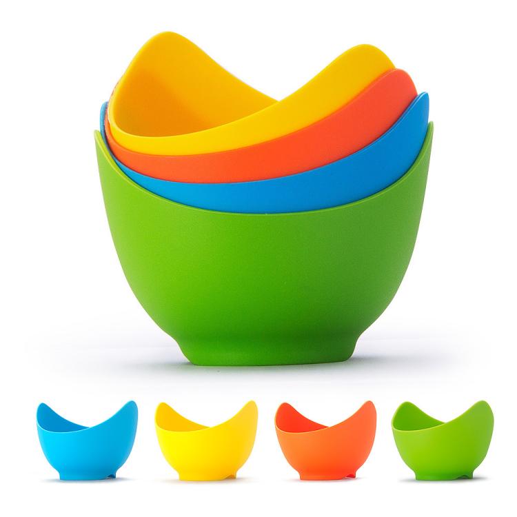 4 PCS/Set Food Grade Silicone Heat Resistant Silicone Egg Poacher Cups