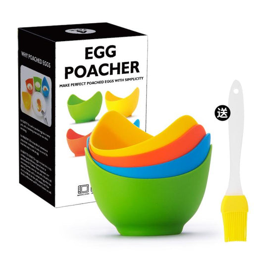 4 PCS/Set Food Grade Silicone Heat Resistant Silicone Egg Poacher Cups