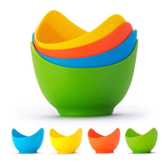 4 PCS/Set Food Grade Silicone Heat Resistant Silicone Egg Poacher Cups