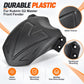Black matte-textured front fender with reinforced mounting points