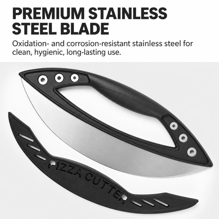 LsCook Stainless Steel Pizza Cutter Semi-circular Ring Slicer Baking Tool