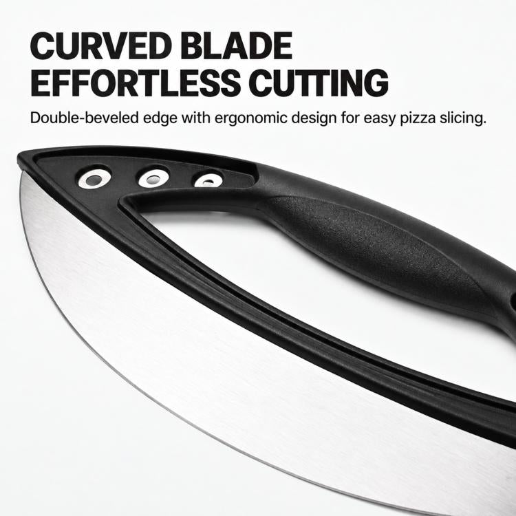 LsCook Stainless Steel Pizza Cutter Semi-circular Ring Slicer Baking Tool
