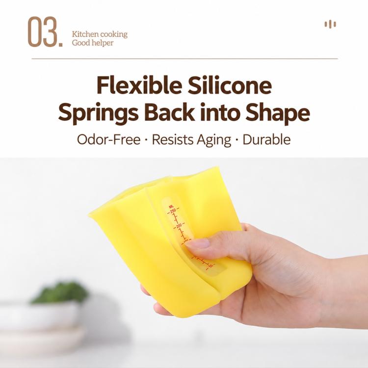 Silicone Collapsible Kitchen Measuring Cup with ML Scale