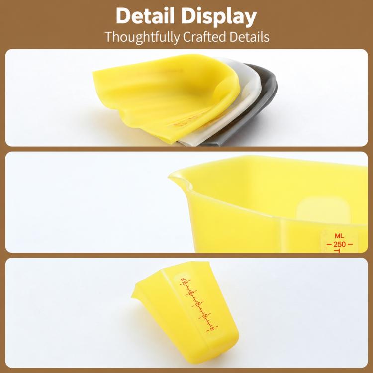 Silicone Collapsible Kitchen Measuring Cup with ML Scale