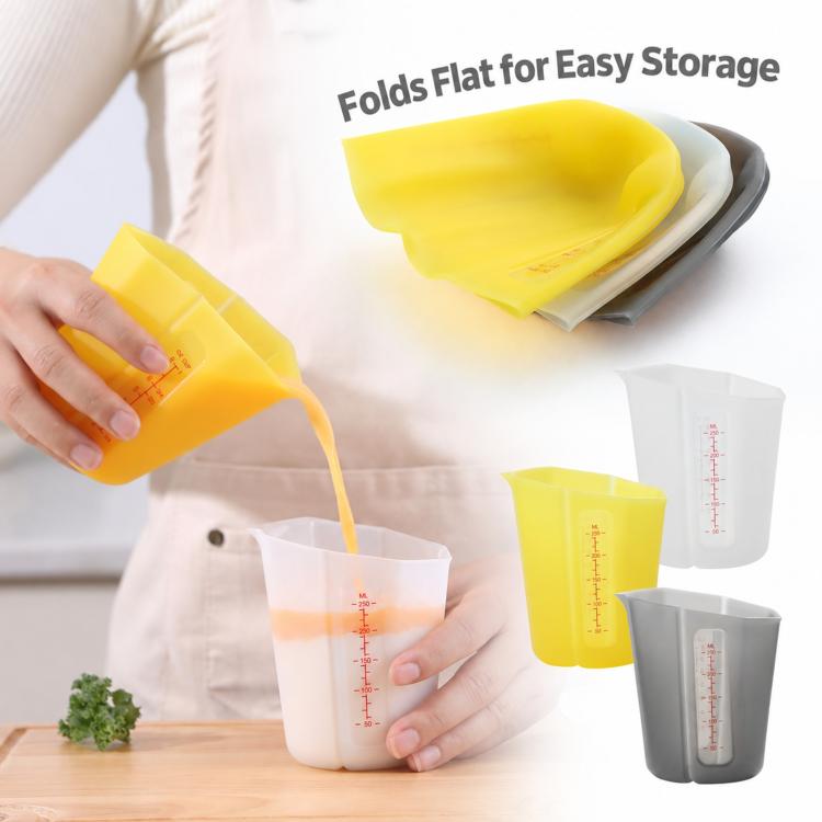 Silicone Collapsible Kitchen Measuring Cup with ML Scale