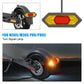Red turn signal lamp with yellow patterned border for scooter rear fender