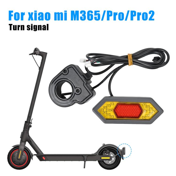 Scooter turn signal setup with handle switch, wiring harness, and red lens lamp