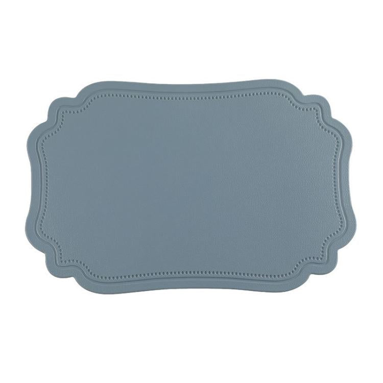 Retro PVC Heat-insulating  Home Use Table Mat, Rectangle Burgundy, Rectangle Pink, Rectangle Grey, Rectangle Beige, Rectangle Light Blue, Rectangle Green, Rectangle Black, Rectangle Coffee, Rectangle Orange, Irregular Shape Pink, Irregular Shape Grey  ...