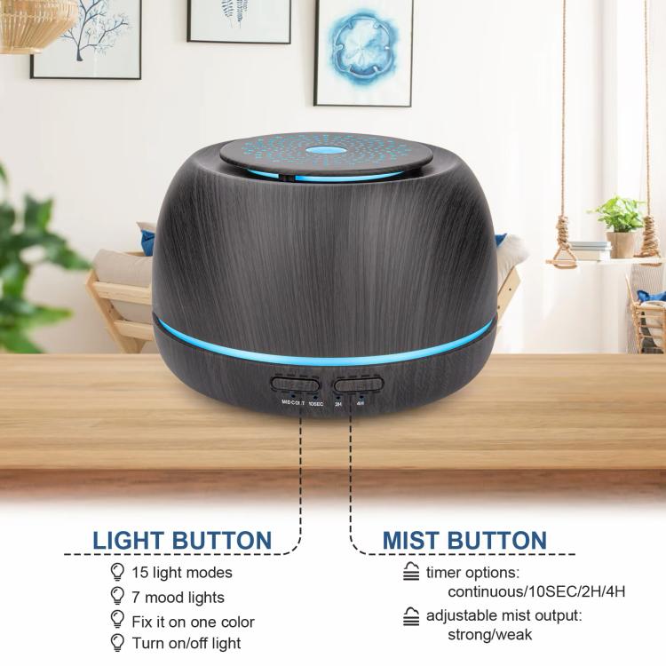 SS13 Colorful Wood Grain 300ml Aroma Diffuser with Remote Control