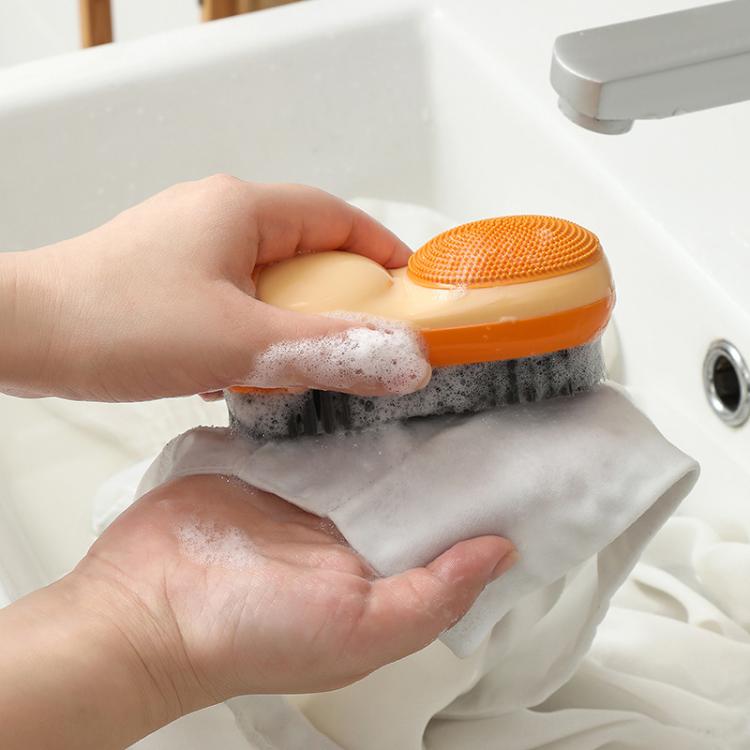 Plastic Soft Bristle Double-sided Clothes Washing Brush Cleaning Brush