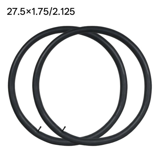 27.5x1.75/2.125 black bicycle inner tubes, two coiled rings