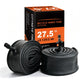 Bicycle inner tube set with coiled tube and retail box
