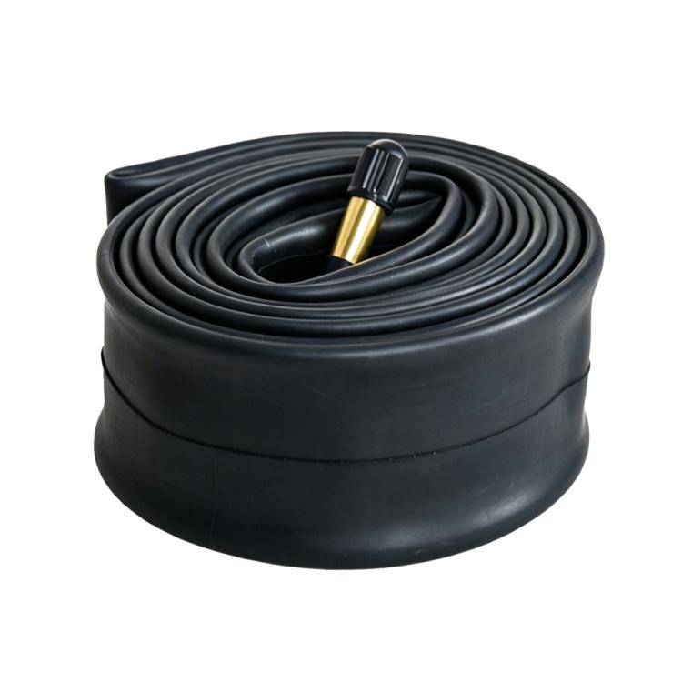 Rolled black 29-inch inner tube with American valve stem (AV48)