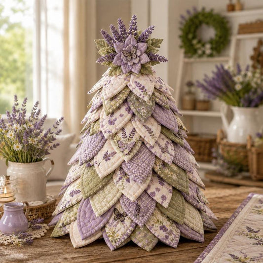 Garden Quilted Fabric Tree Sewing Craft DIY Kit, Sunflower Bee, Bluebird Hydrangea, Lavender Butterfly, Vintage Rose, Rosemary, Tulip, Lily, Iris
