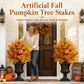 Artificial Fall Pumpkin Tree Stakes Decorative Garden Stake